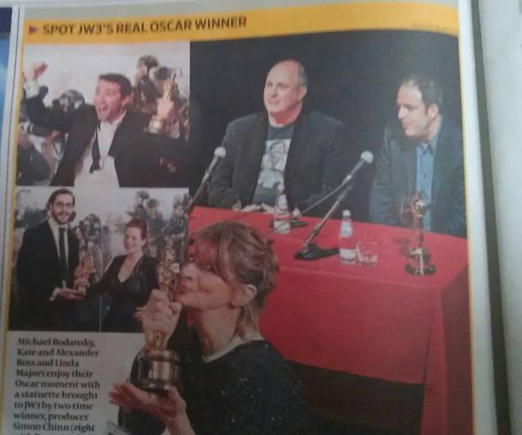 Jewish Chronicle includes pictures from JW3's Oscars Warm-Up Night