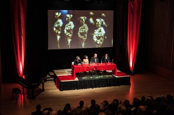 the panel of film industry speakers at JW3 London's Oscars Warm - Up Night. Photograph by Blake Ezra Photography